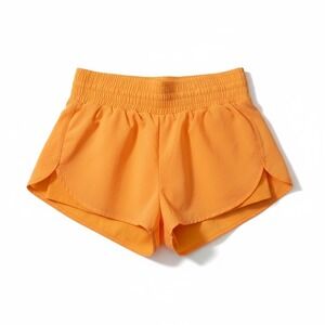 All in Motion Orange‎ Athletic Shorts Women Size S Smocked Waist Dolphin Hem